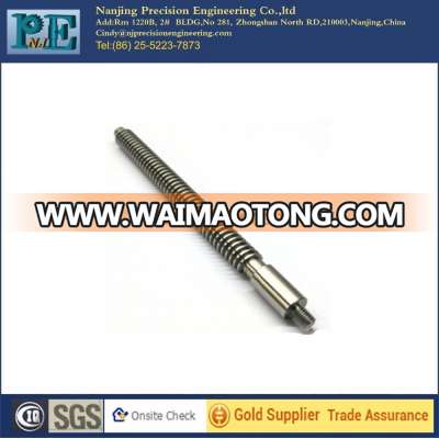 OEM high precision cnc machining stainless steel worm shaft